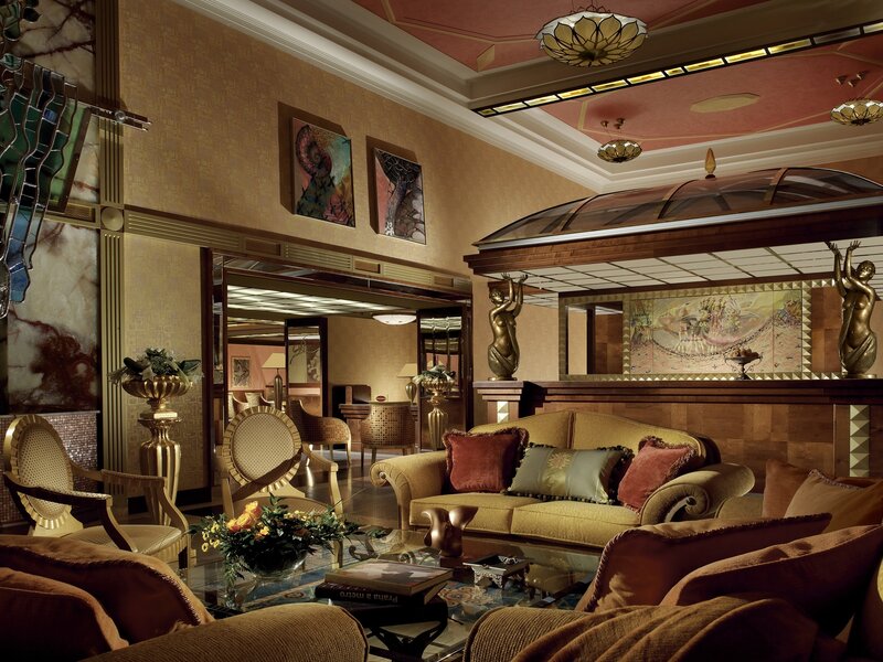 luxurious art deco lounge
