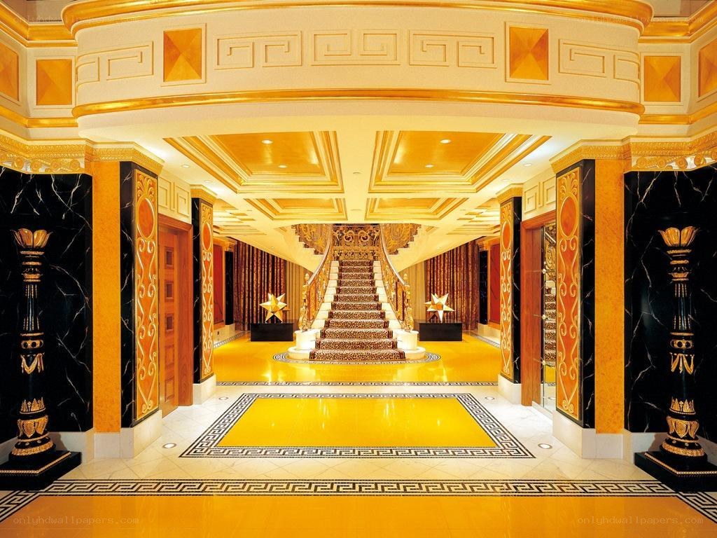 luxurious golden hall