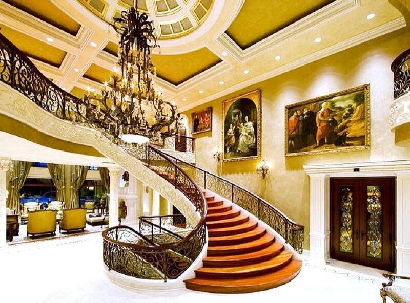 luxurious grand staircase interior