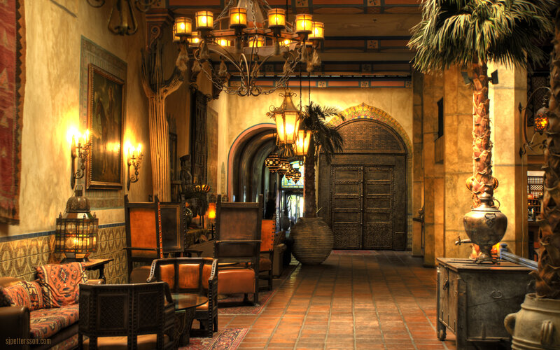 luxurious hotel lobby interior