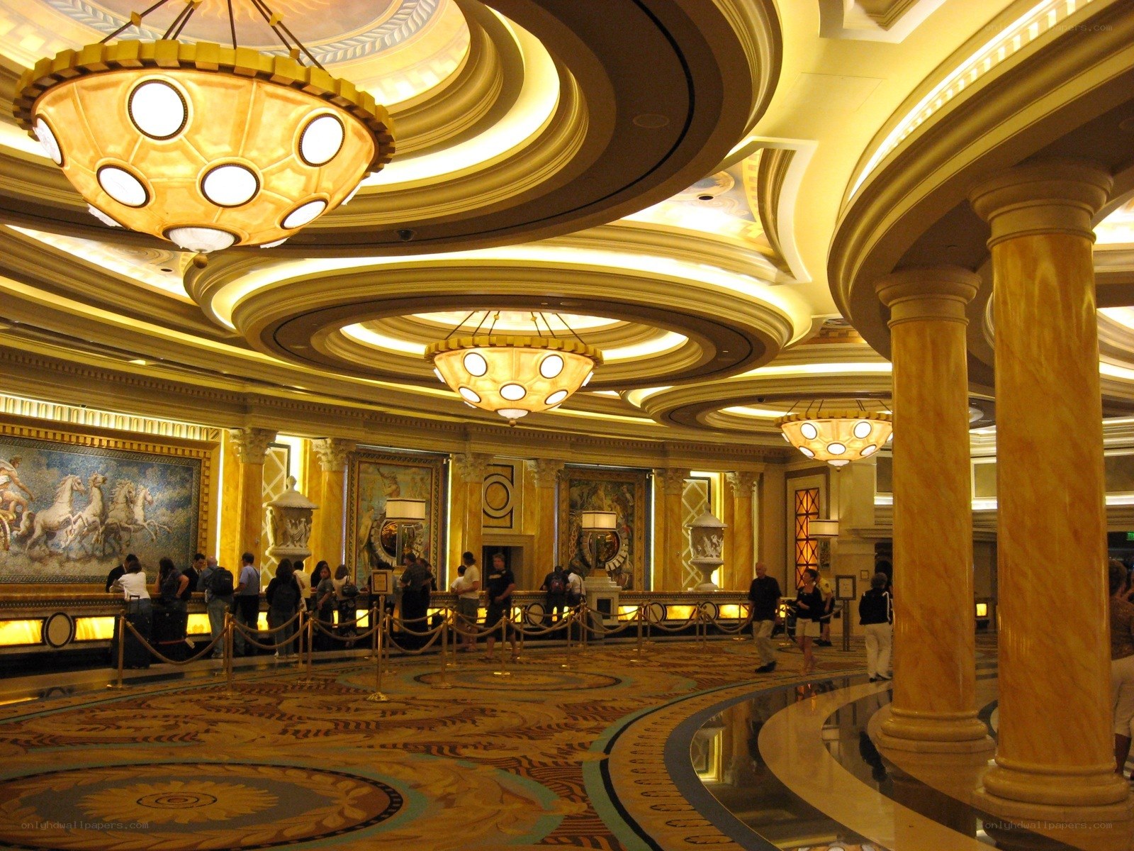 luxurious hotel lobby interior
