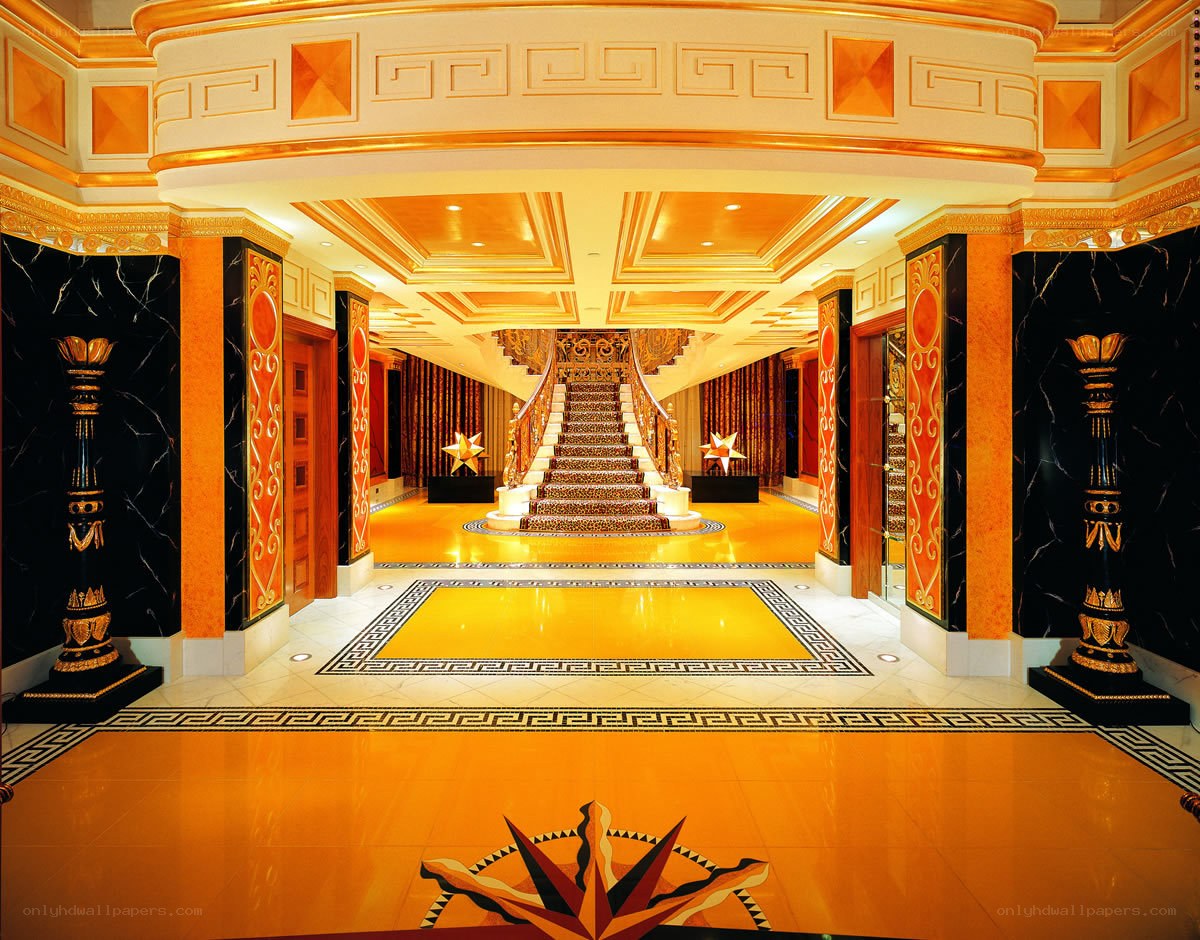 luxurious hotel lobby interior