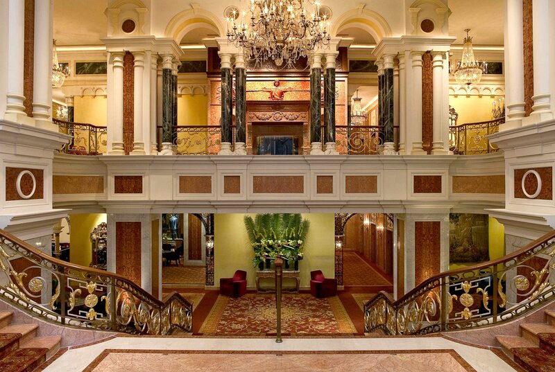 luxurious hotel lobby interior
