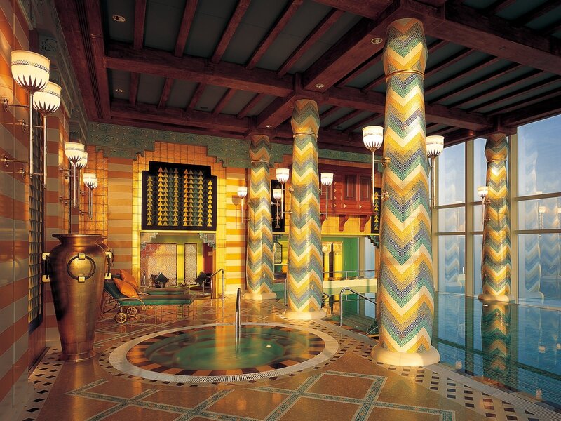luxurious indoor spa pool