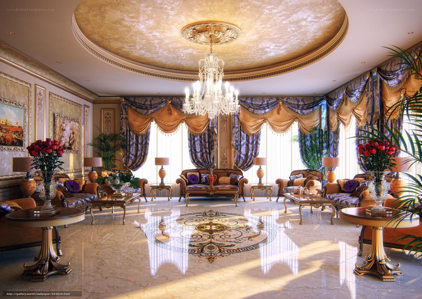 Luxurious living room interior