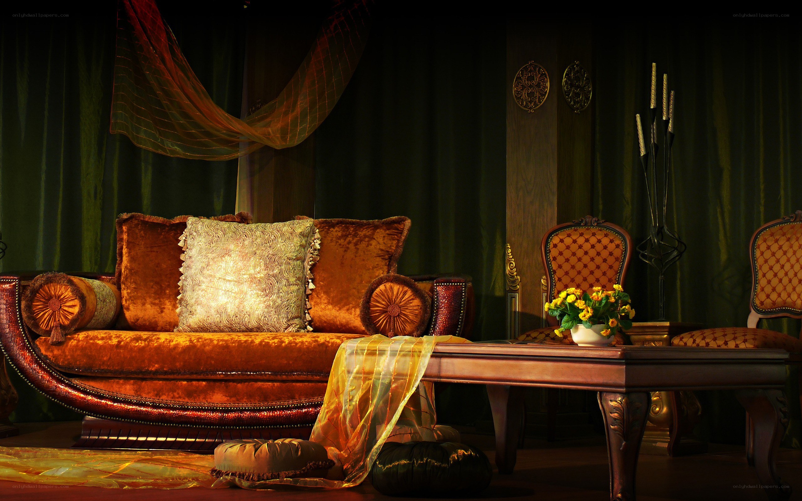 Luxurious living room setup