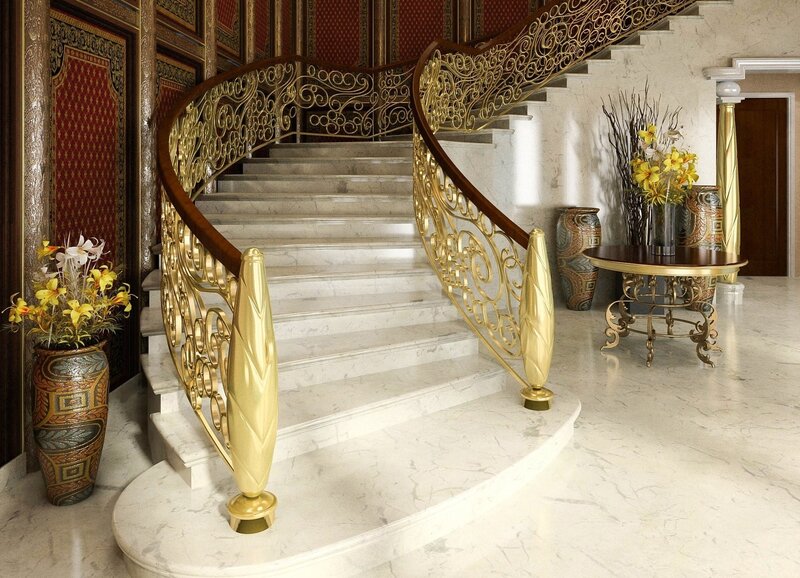 Luxurious marble staircase
