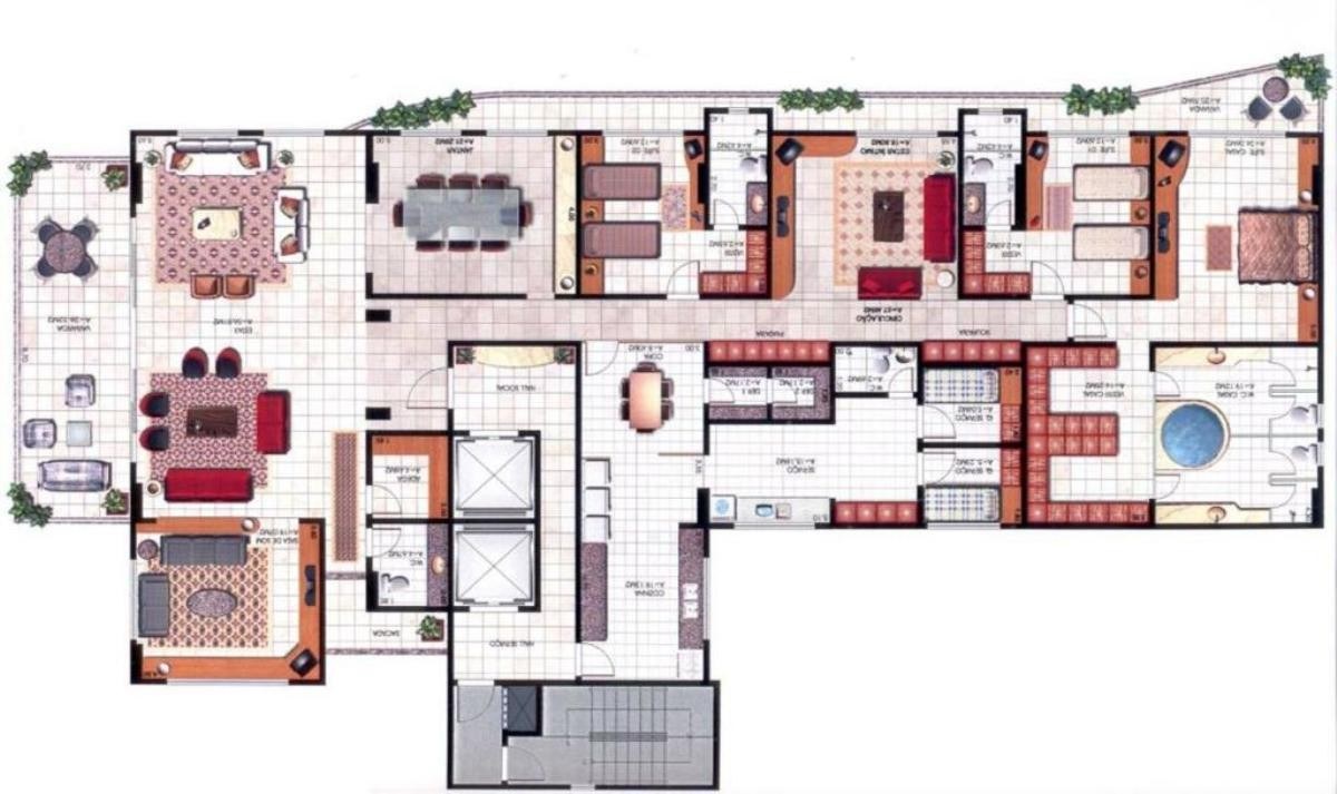 Luxury apartment floor plan