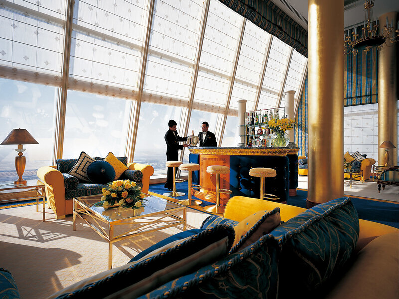 Luxury bar with city views