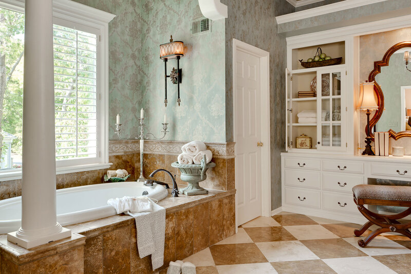 Luxury Bathroom Interior — White, Serene