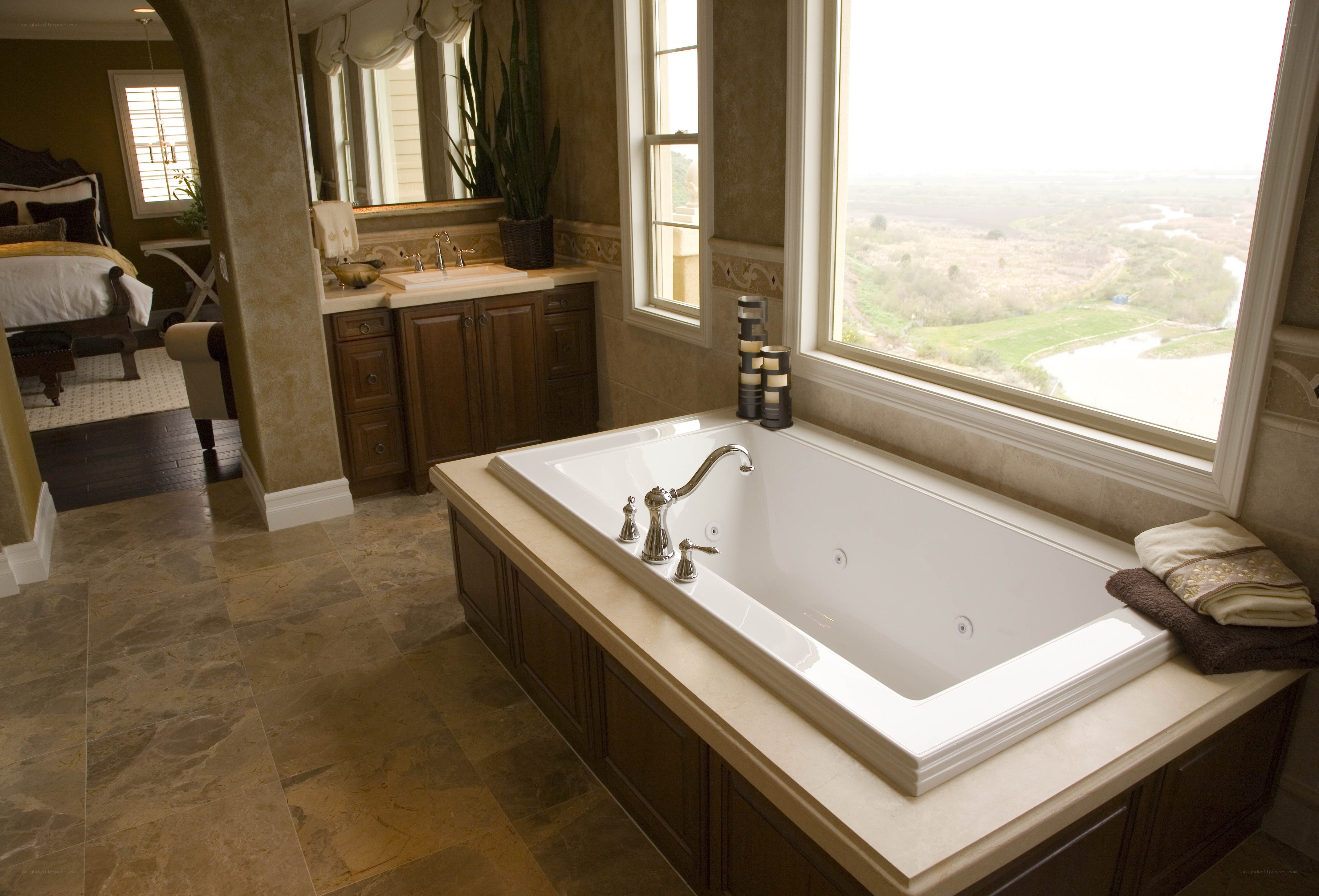 Luxury bathroom with jacuzzi tub