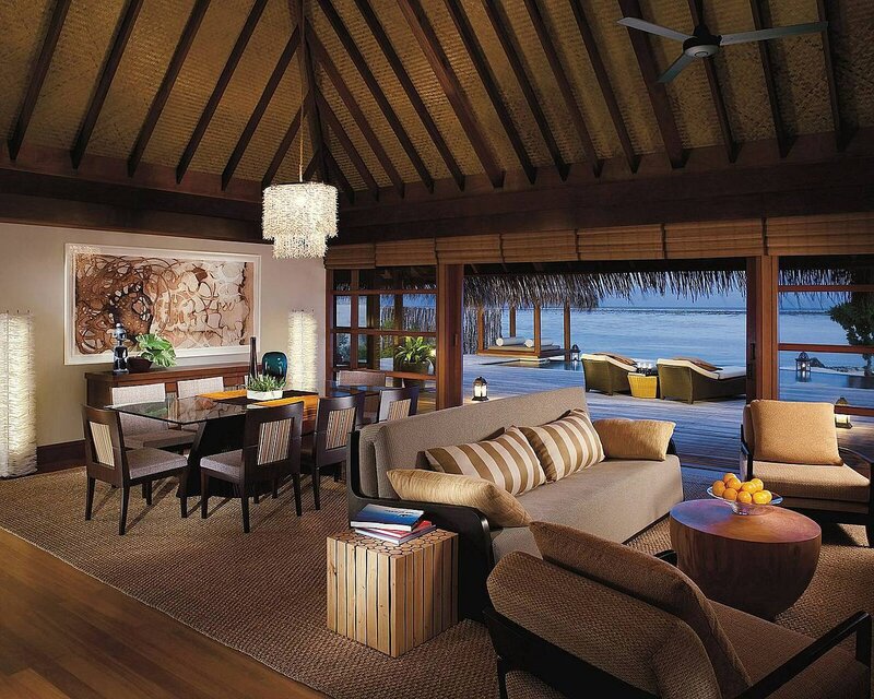 Luxury beachfront villa interior