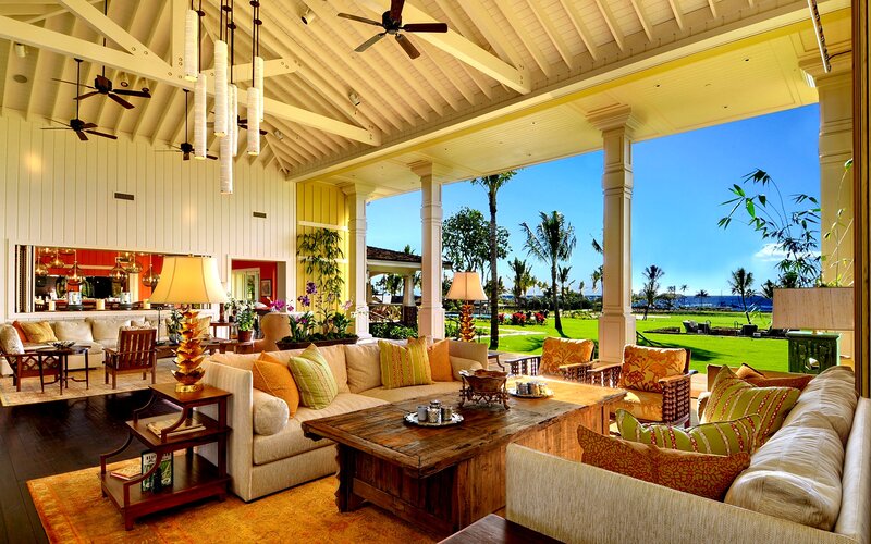 Luxury Beachside Living Room — Beige
