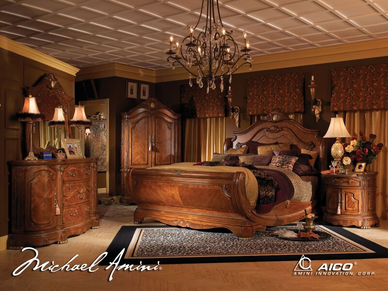 Luxury Bedroom Furniture Set — Brown, Opulent, Night