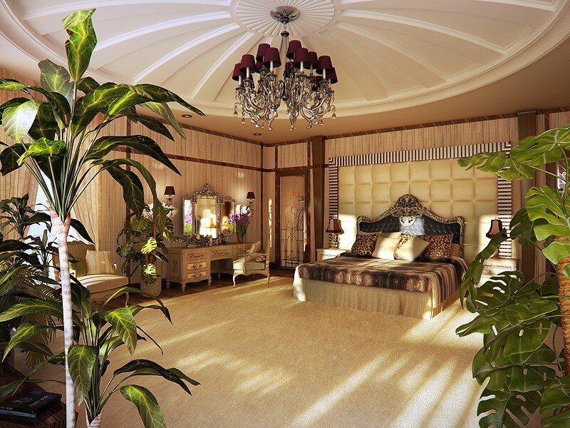Luxury Bedroom Interior — Beige, Opulent