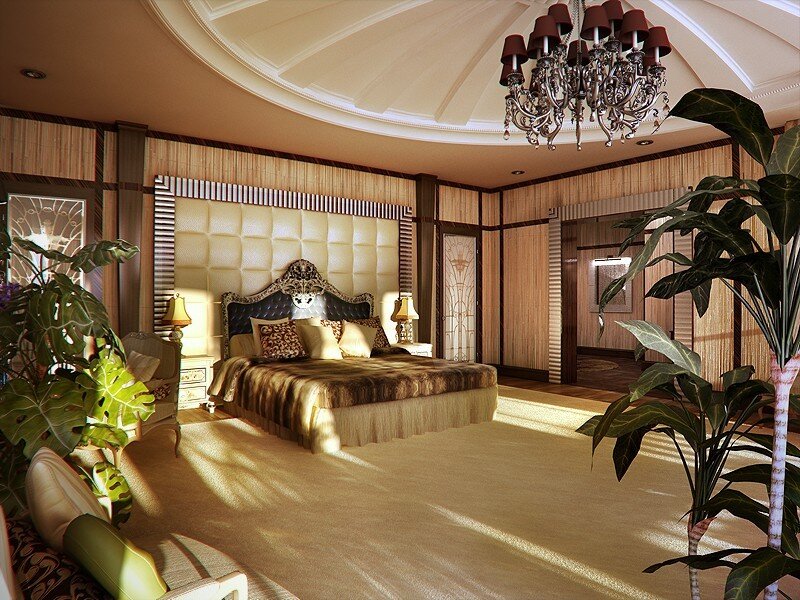 Luxury Bedroom Interior — Beige