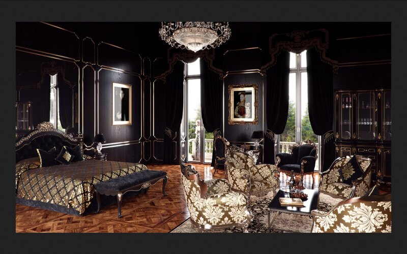 Luxury Bedroom Suite — Black