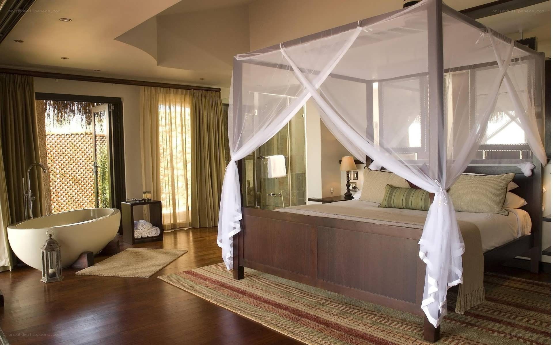 Luxury bedroom with canopy bed