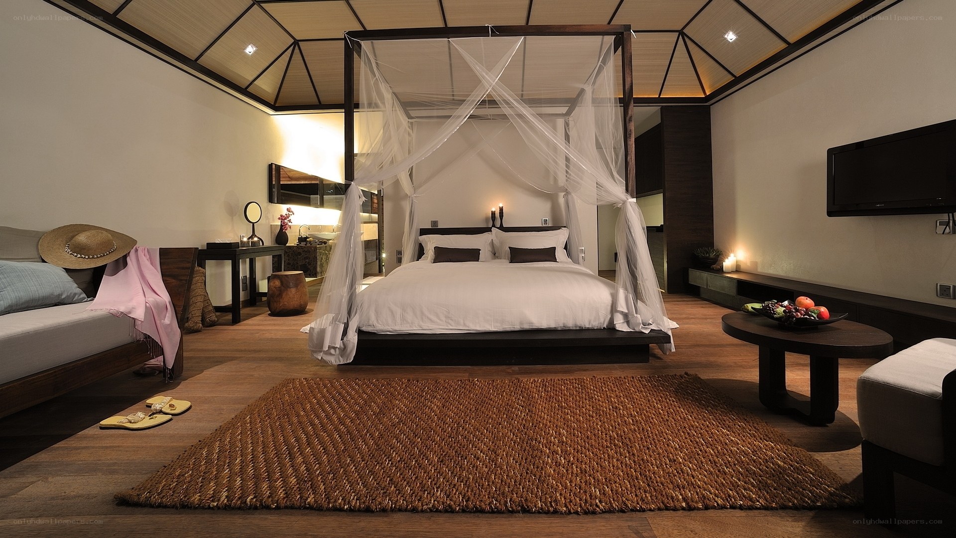 Luxury bedroom with canopy bed