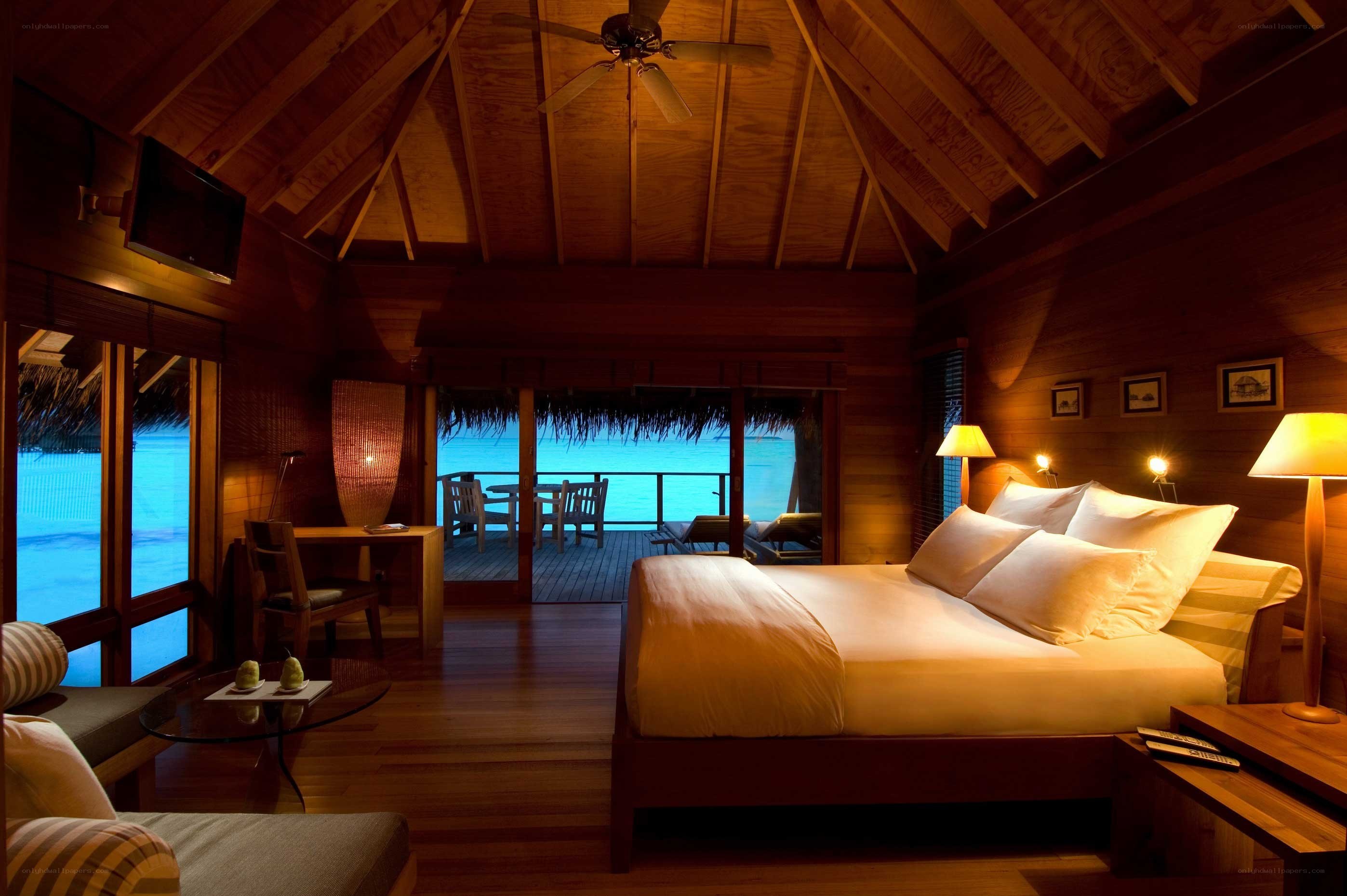 Luxury bedroom with ocean view
