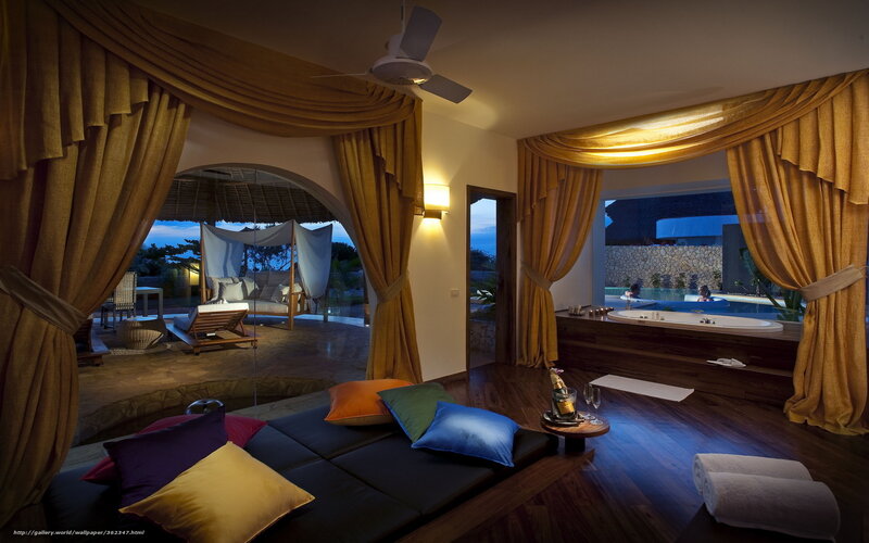 Luxury bedroom with private pool