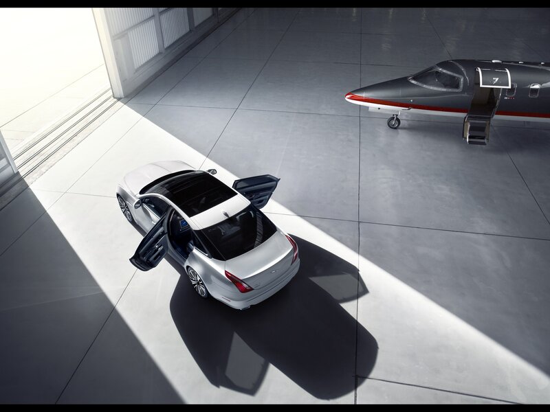 Luxury car and private jet