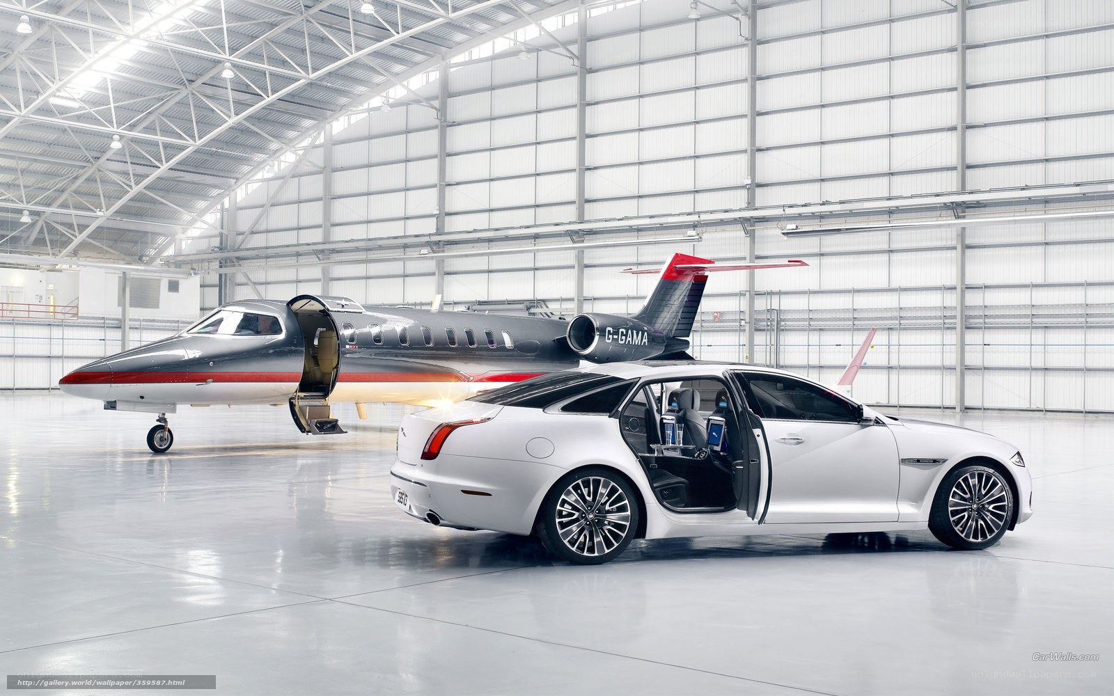Luxury car and private jet