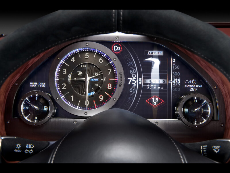 luxury car dashboard display