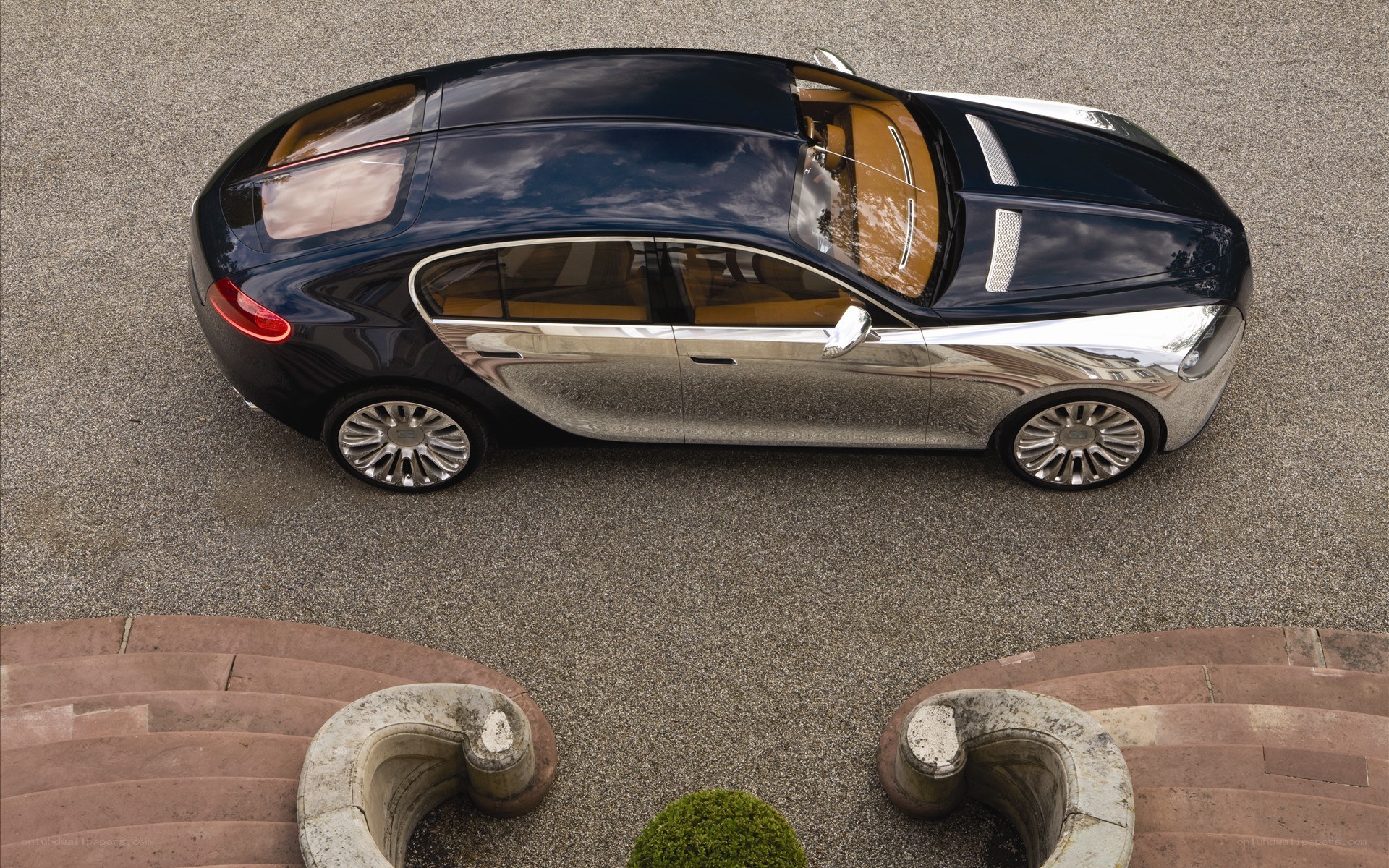 luxury car from above