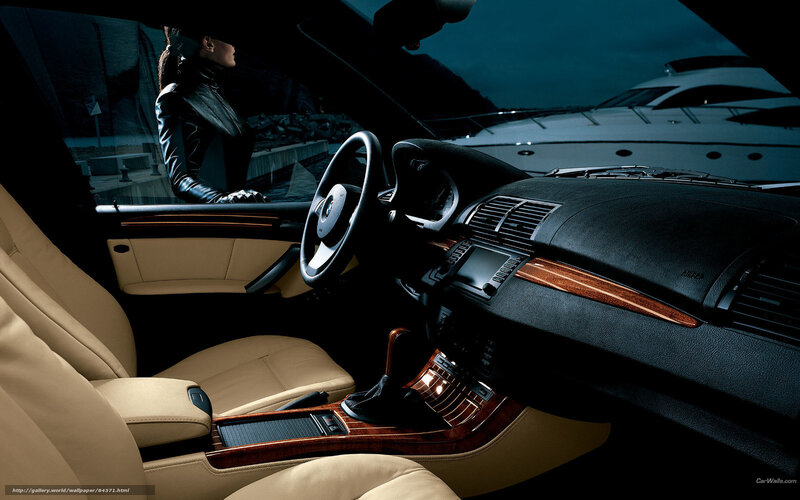 luxury car interior at night