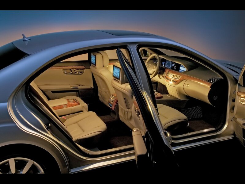 Luxury Car Interior — Beige, Dramatic, Sunset