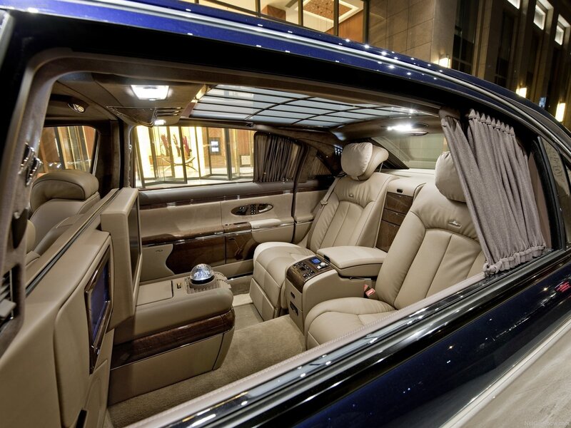 Luxury Car Interior — Beige, Luxurious, Night, Photograph