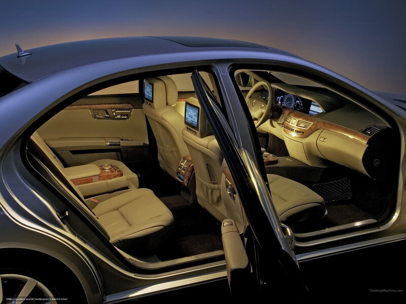 Luxury Car Interior — Beige, Luxurious, Night