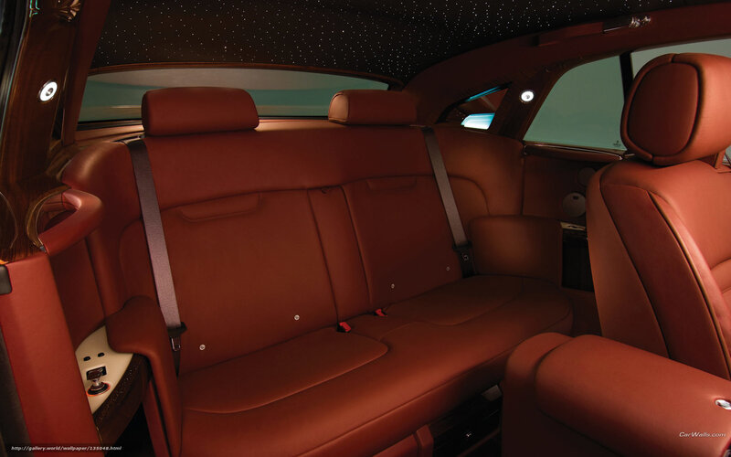 Luxury Car Interior — Brown, Luxurious, Night