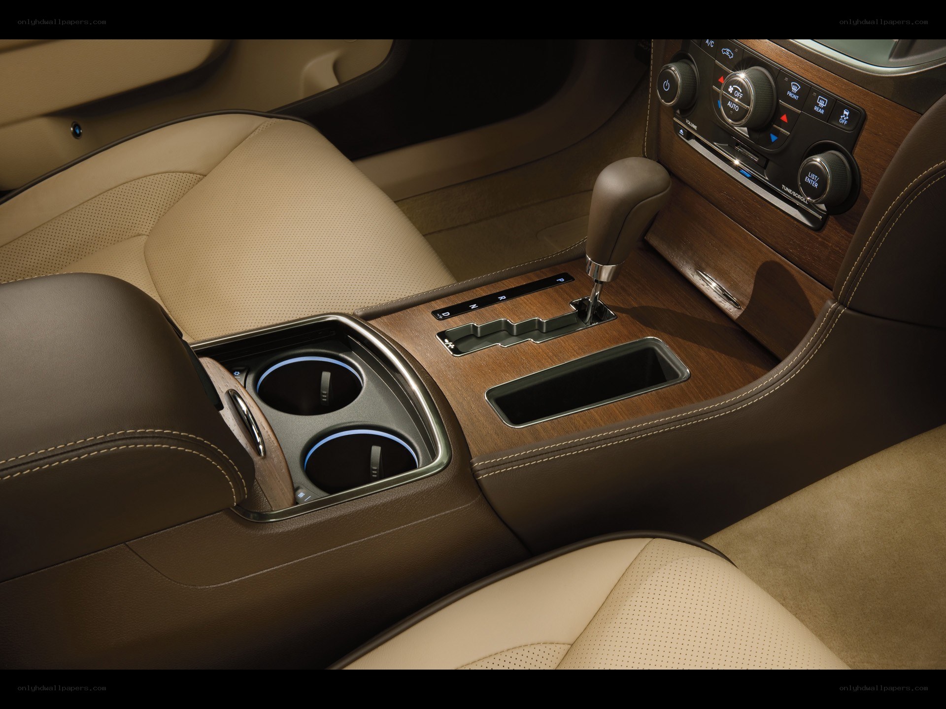 luxury car interior center console