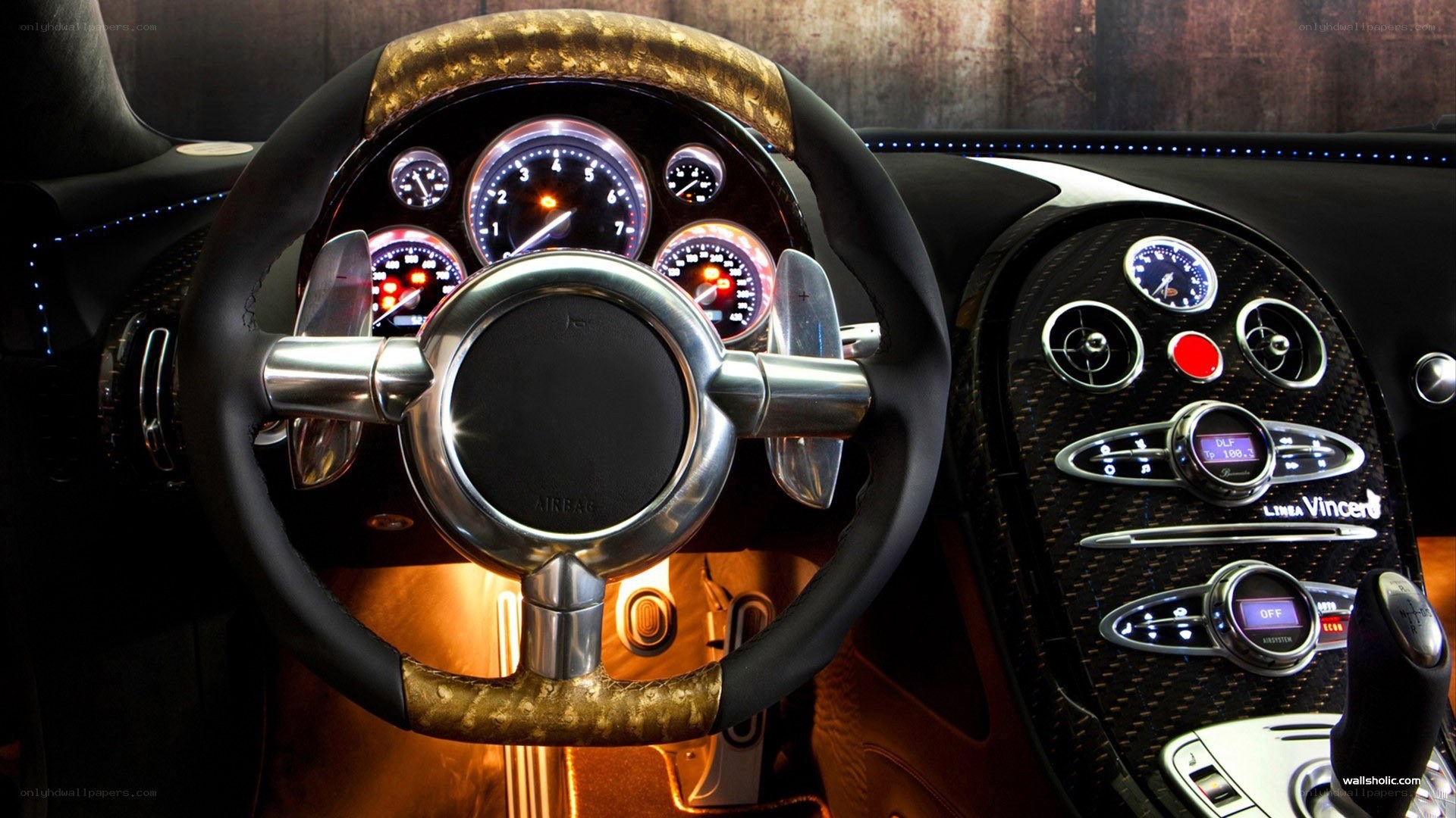 luxury car interior dashboard