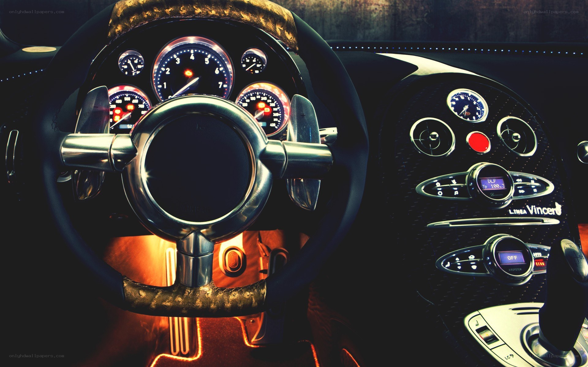 luxury car interior dashboard