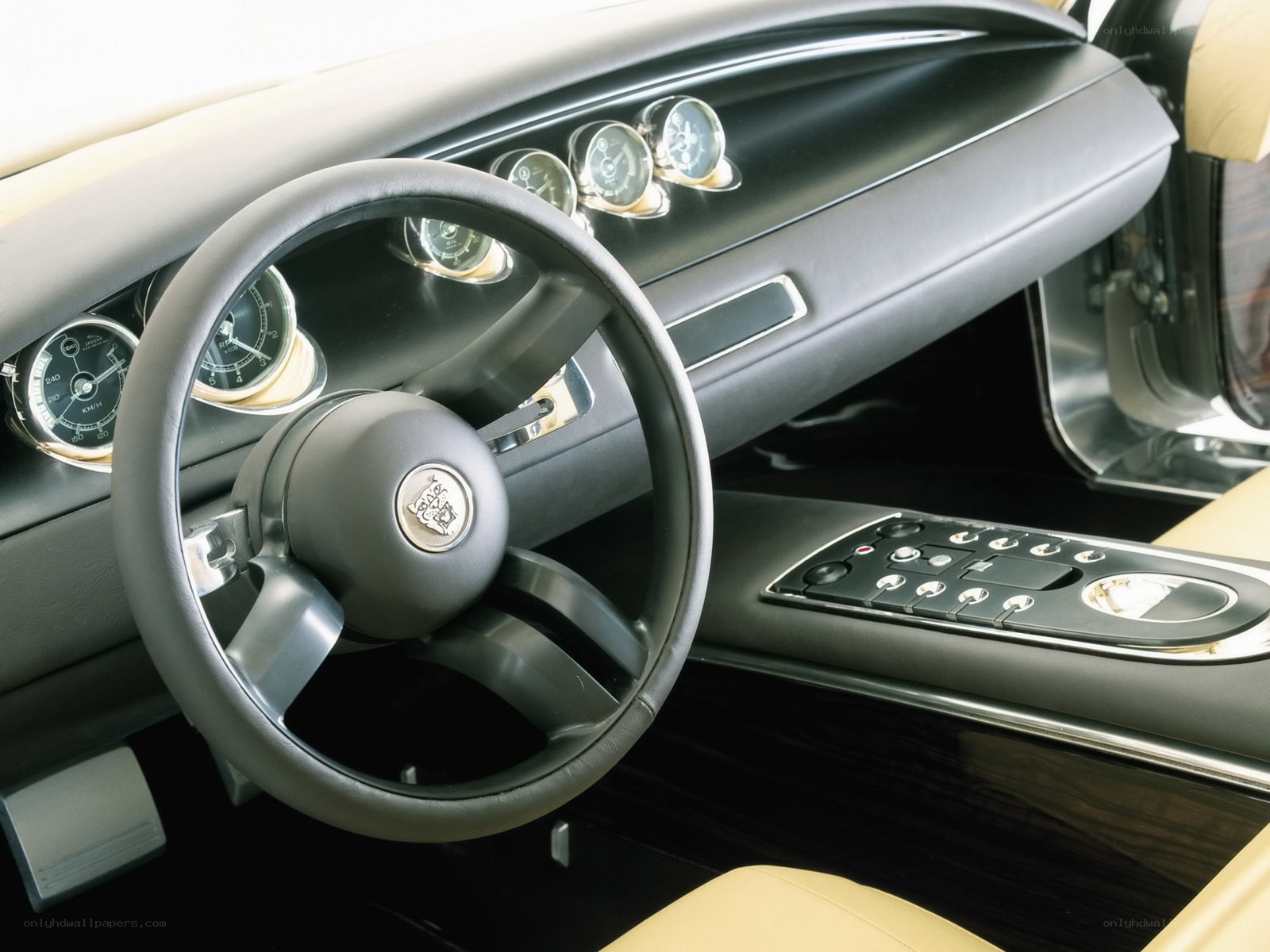 luxury car interior dashboard