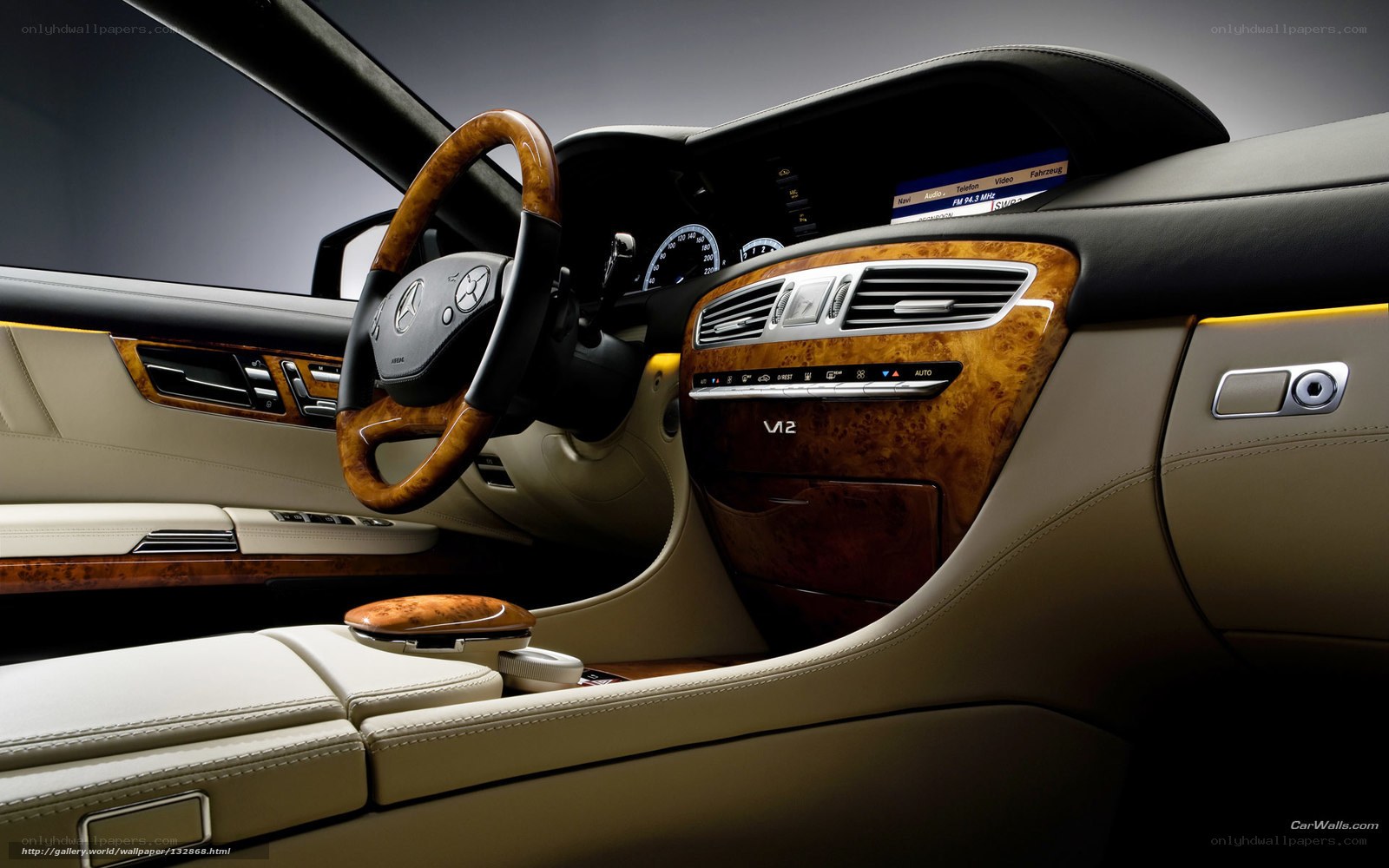 luxury car interior dashboard