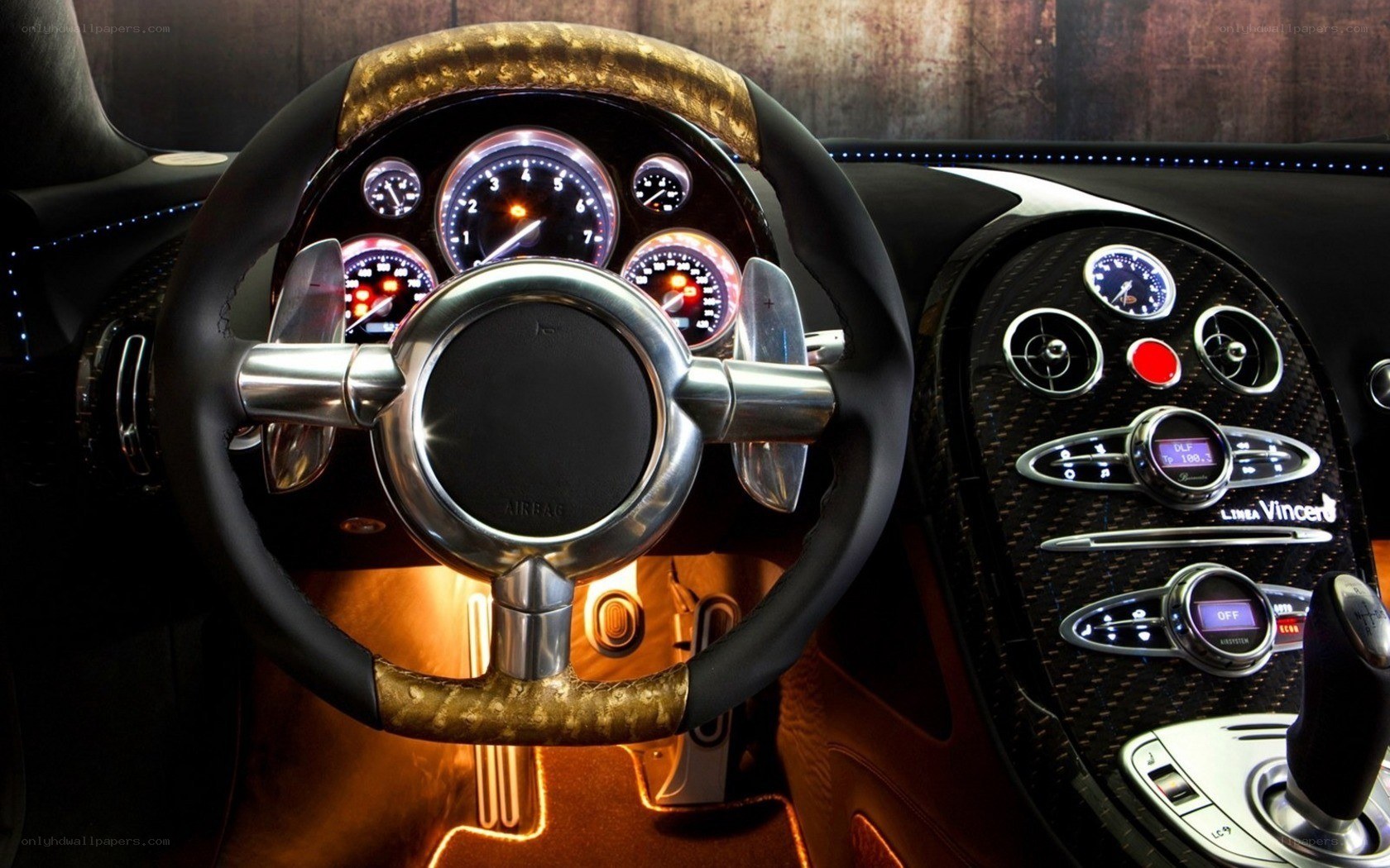 luxury car interior dashboard