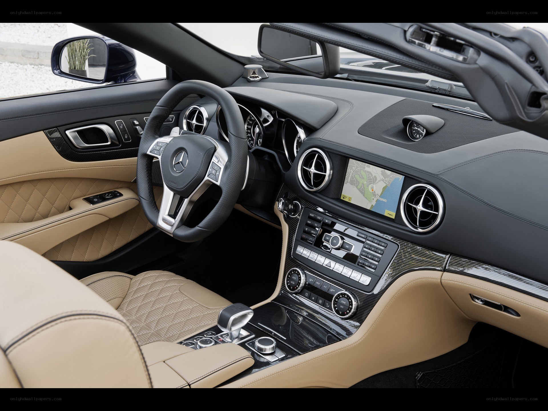 luxury car interior dashboard