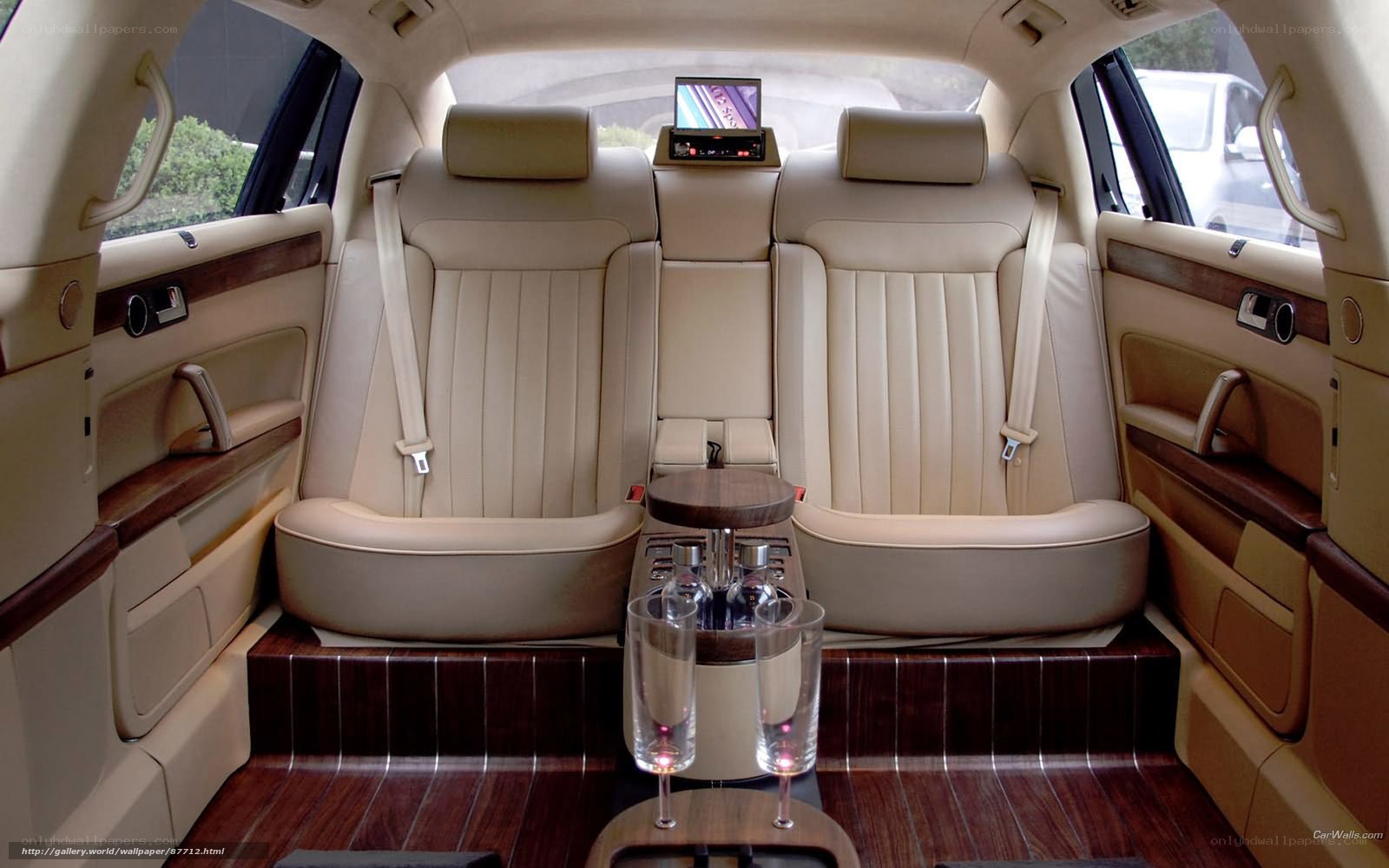 luxury car interior rear seats