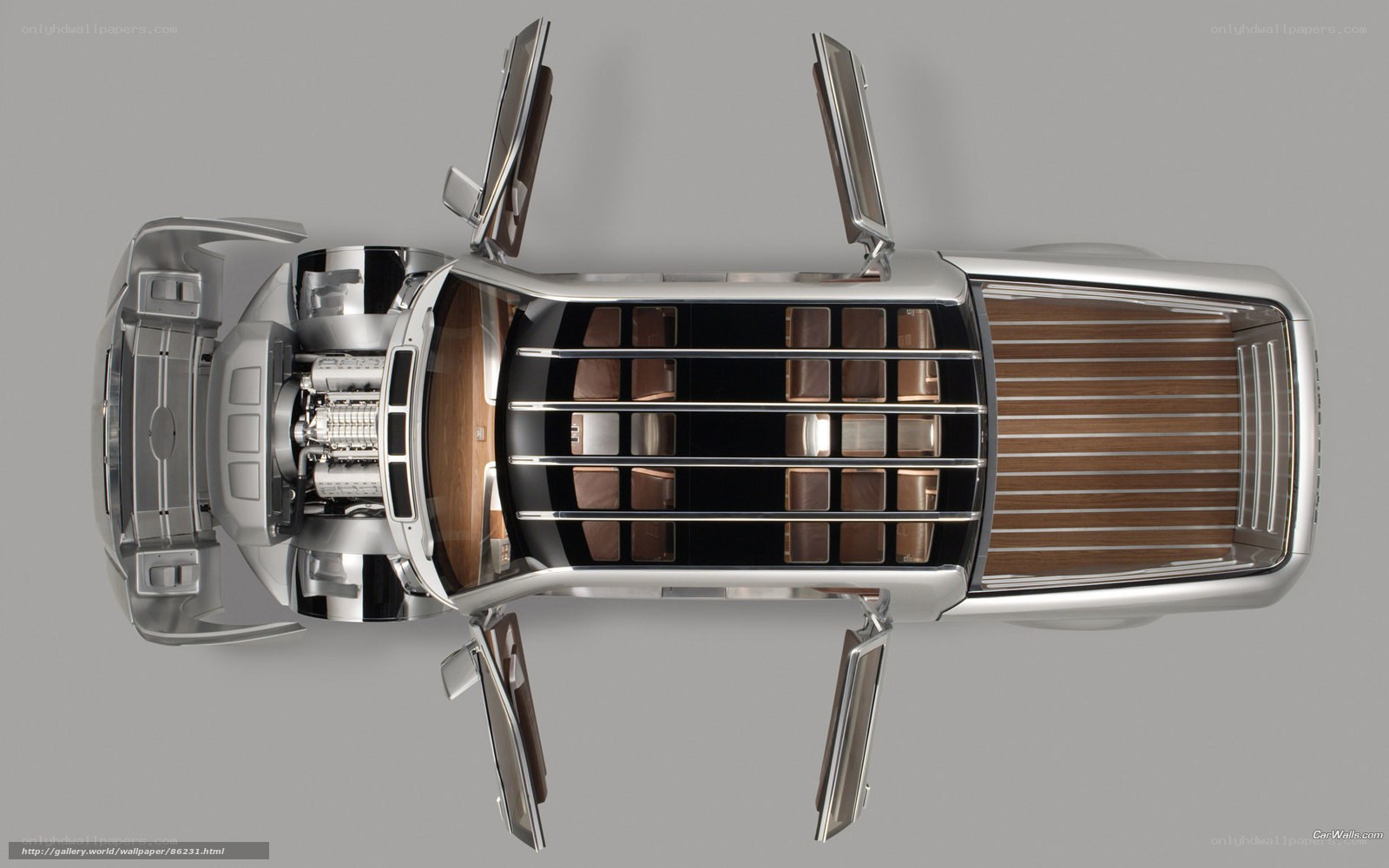 luxury car interior top view