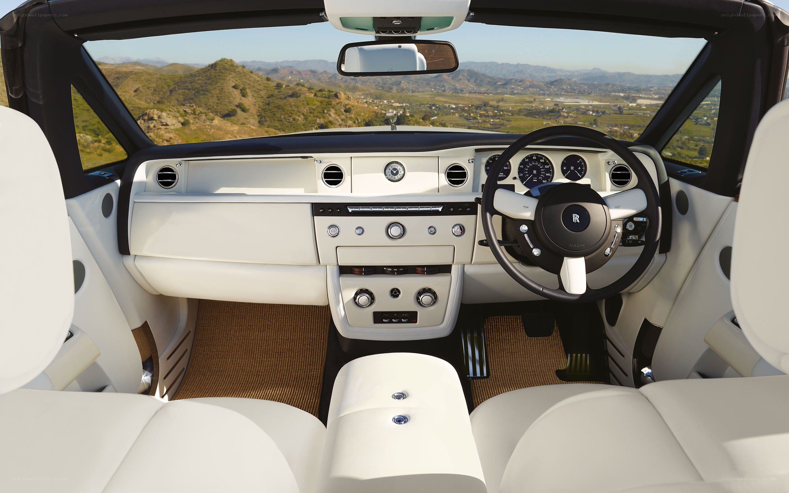 luxury car interior view