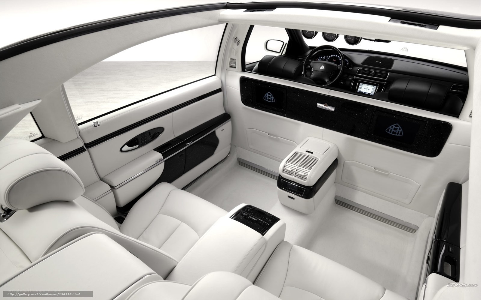 luxury car interior white