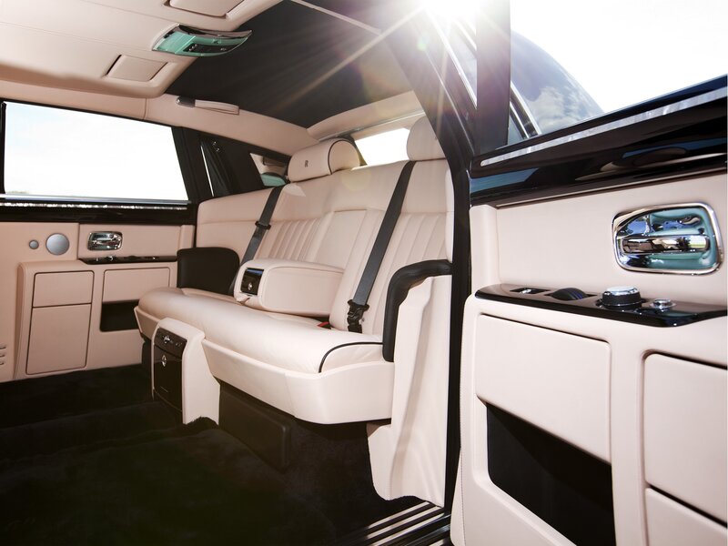 Luxury Car Interior — White, Luxurious, Afternoon, Photograph