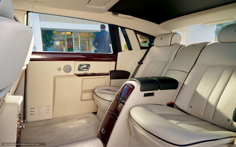 Luxury Car Interior — White, Luxurious, Afternoon