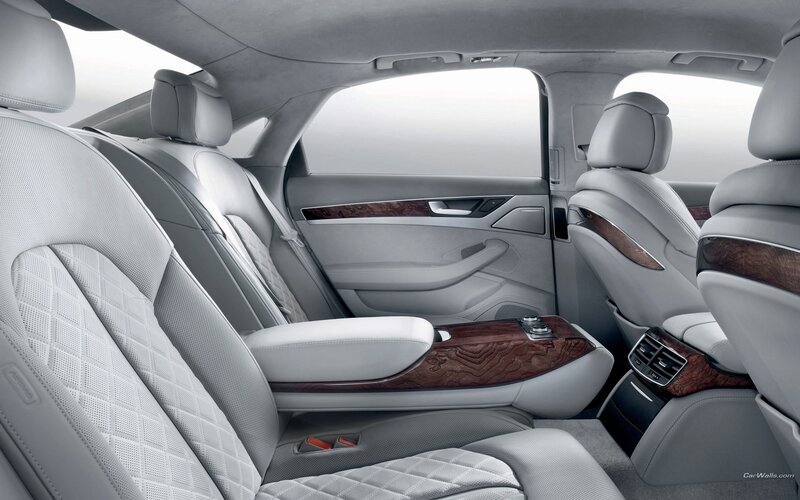Luxury Car Interior — White, Sophisticated, Photograph
