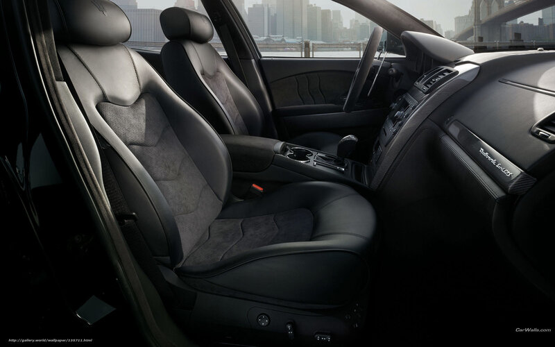luxury car interior with city view