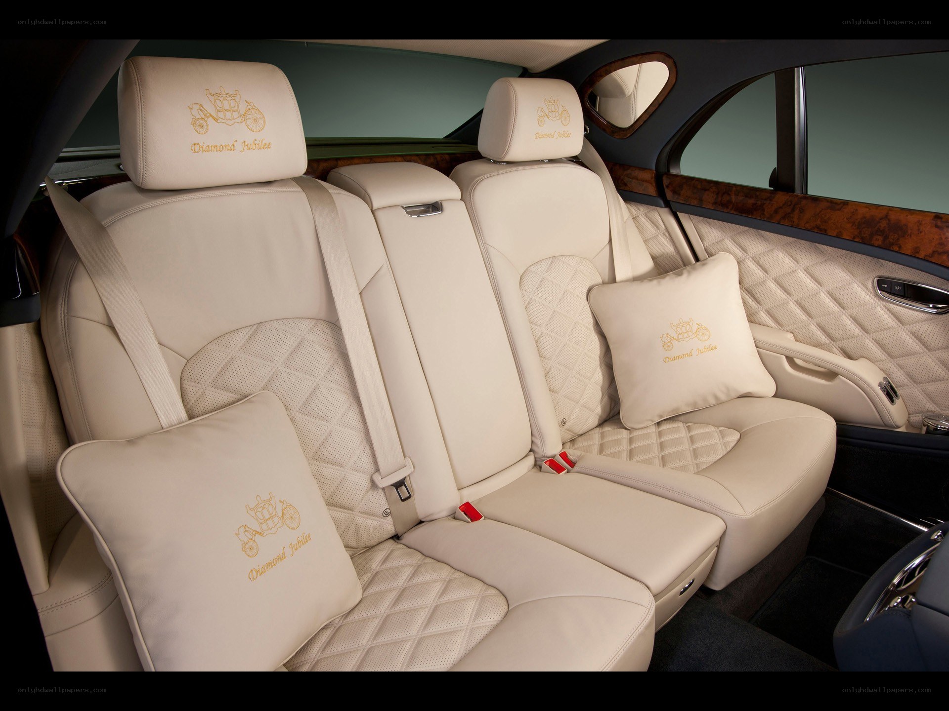 Luxury car interior with custom seats